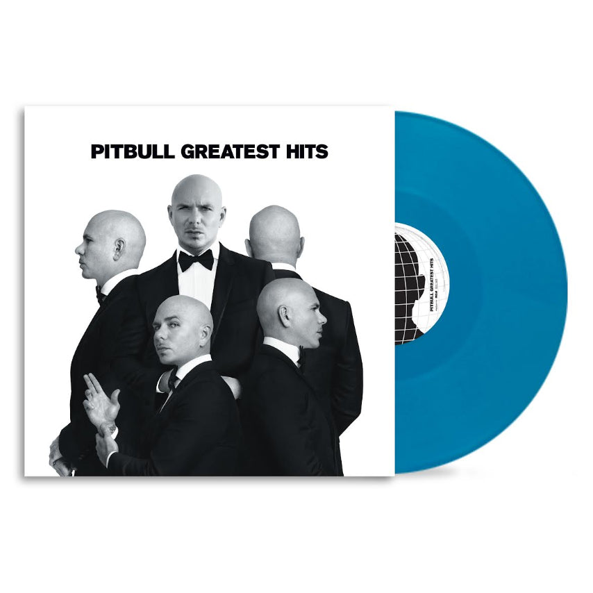 Pitbull - Greatest Hits Vinyl record with a cover featuring a group of men in suits and the text 'Pitbull Greatest Hits'.