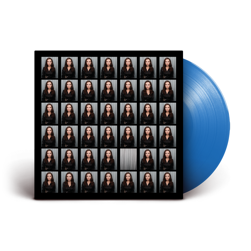 Sophie Ellis-Bextor - Perimenopop Blue vinyl record with a black cover featuring multiple images of sophie