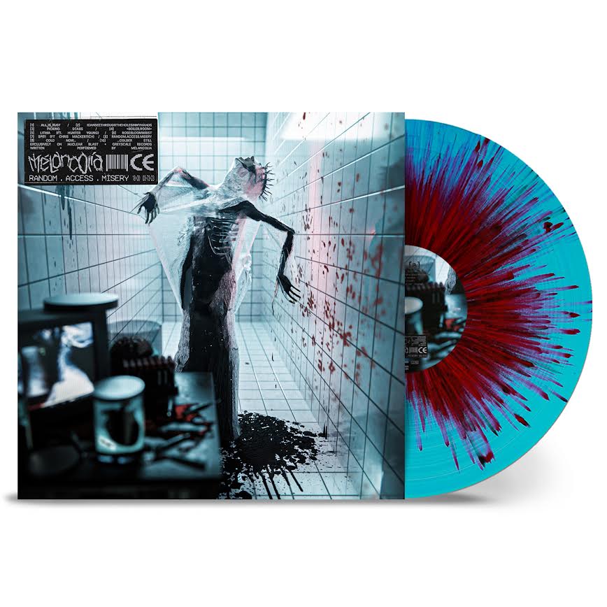 Melancolia - random.access.misery (Turquoise Transparent / Red Opaque Black Splatter) Vinyl