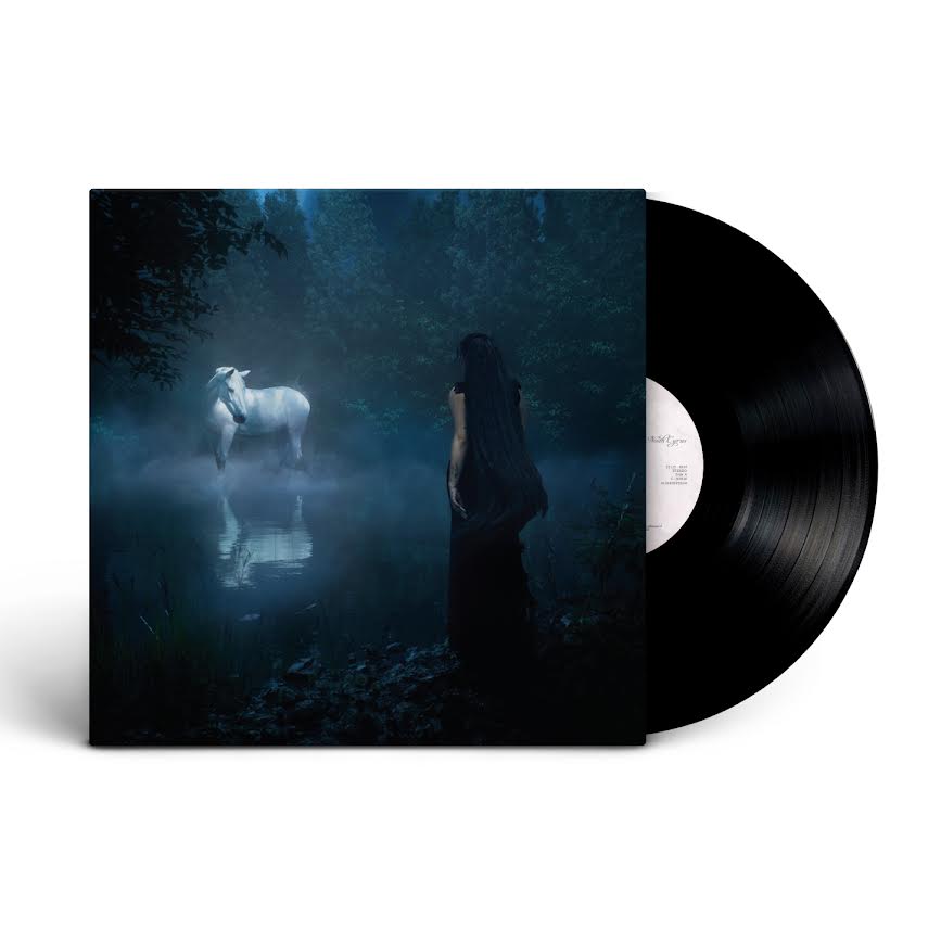Noah Cyrus - I Want My Loved Ones To Go With Me Vinyl record with a cover featuring a woman and a lamb in a misty forest