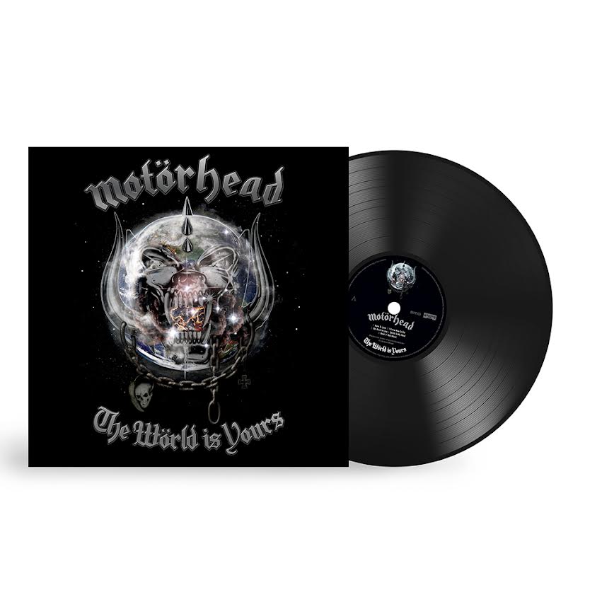 Motorhead - The World Is Yours Vinyl Vinyl record with 'Motorhead' album cover featuring a skull and text on a black background.