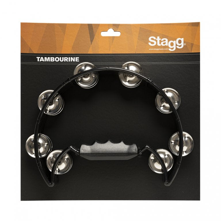 Stagg TAB-2 16 Jingle Cutaway Tambourine - Black