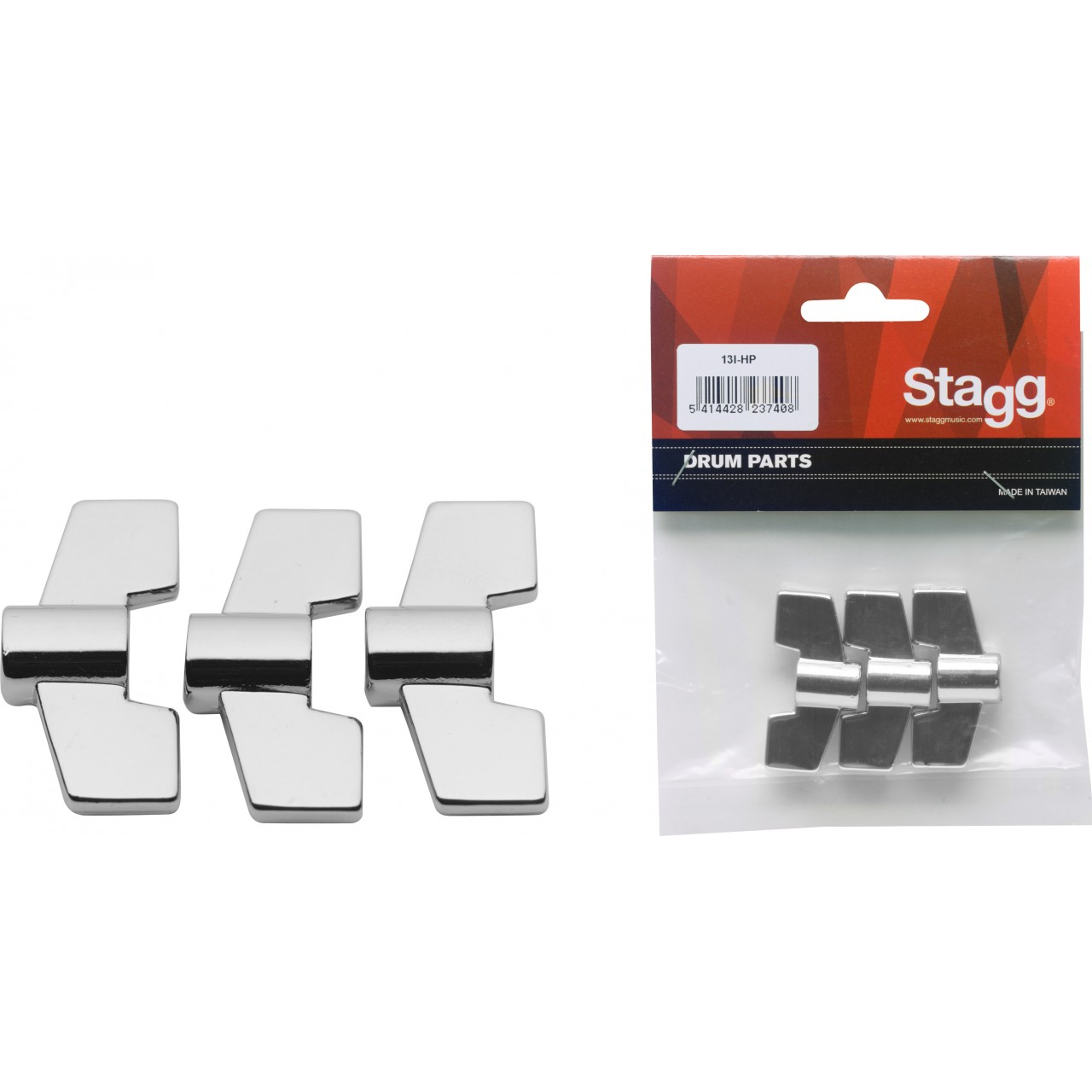 Stagg 13I-HP 8mm Zinc Wing Nuts - 3 Pack
