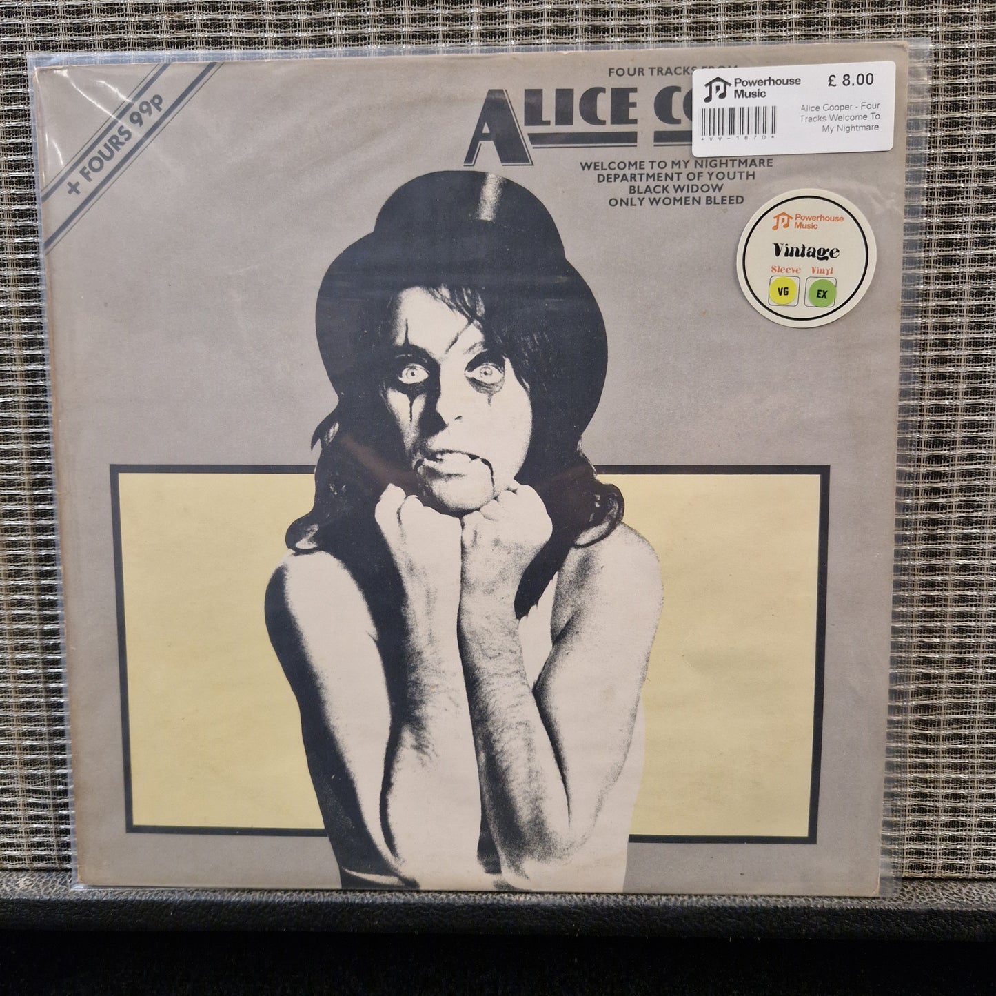 Alice Cooper - Four Tracks Welcome To My Nightmare Vintage Vinyl 12" EP