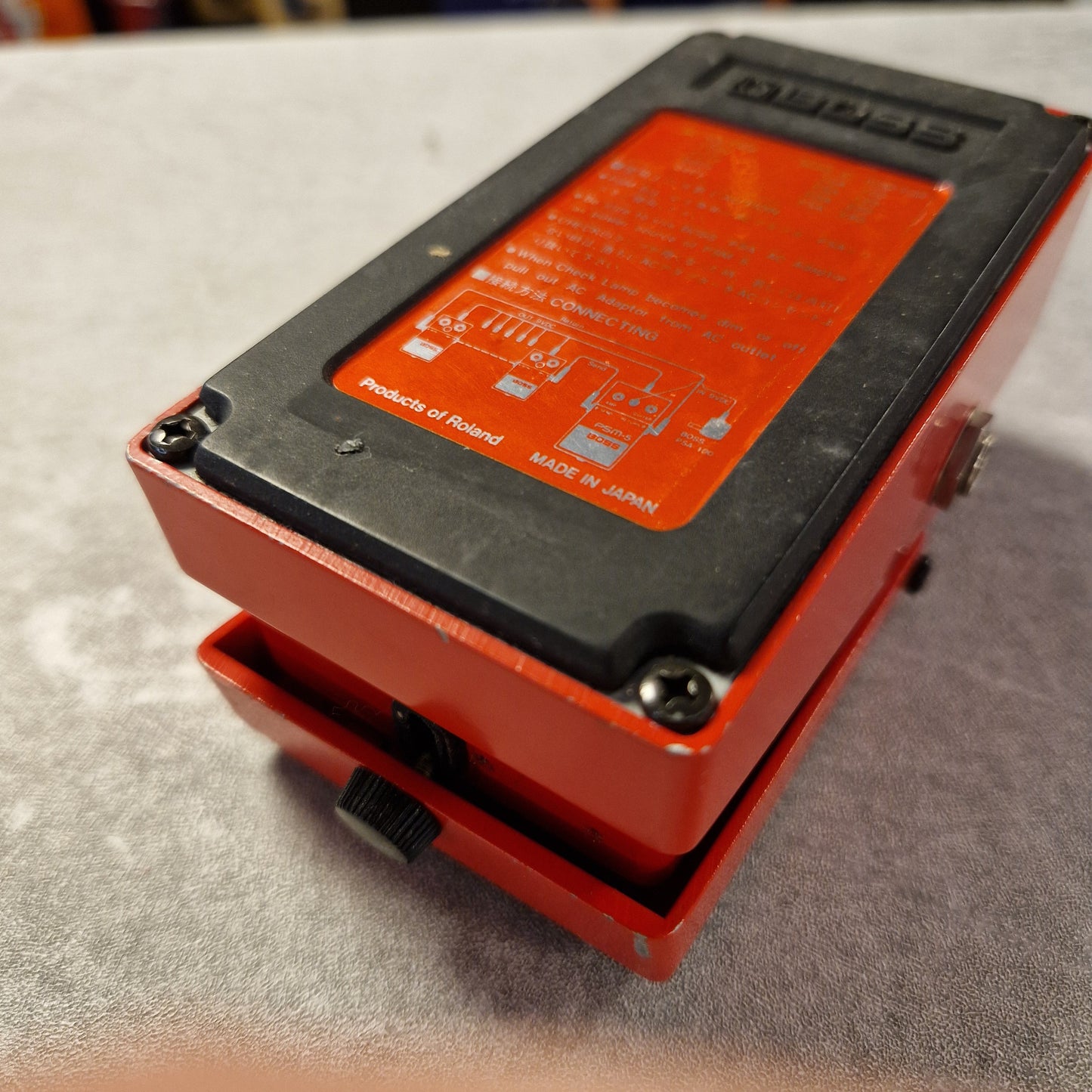 Pre-Owned Boss PSM-5 Red electronic device with text on a gray surface