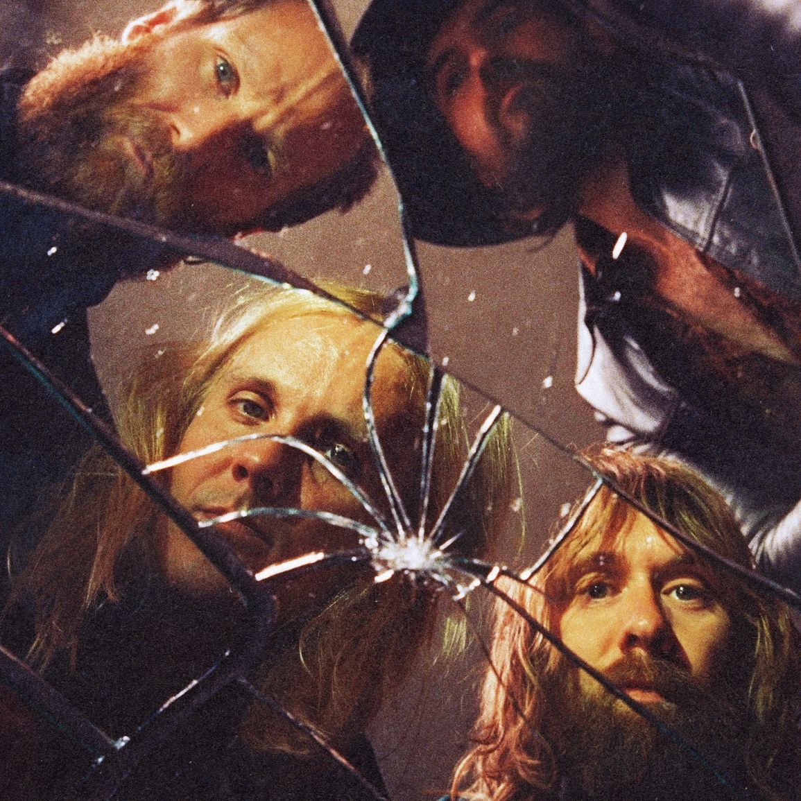 Kadavar - Kids Abandoning Destiny Among Vanity and Ruin Collage of a man with long hair and beard looking through a broken mirror.