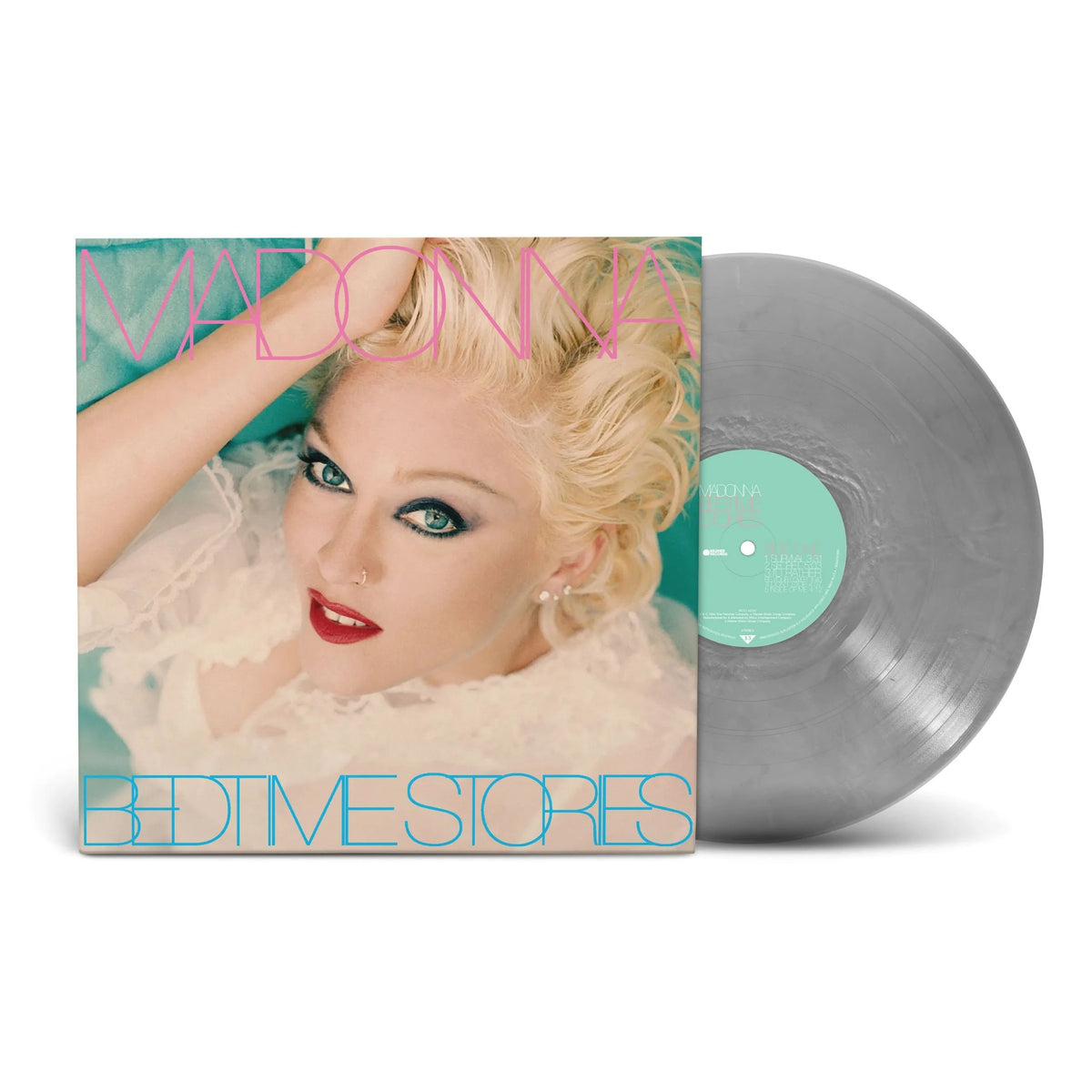 Madonna - Bedtime Stories (Silver) Vinyl Vinyl record with cover featuring a portrait of a person and text