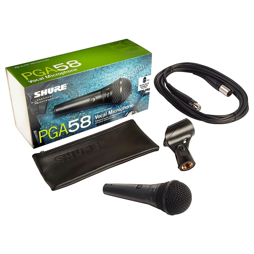 Shure PGA58-XLR-E Cardioid Dynamic Vocal Microphone