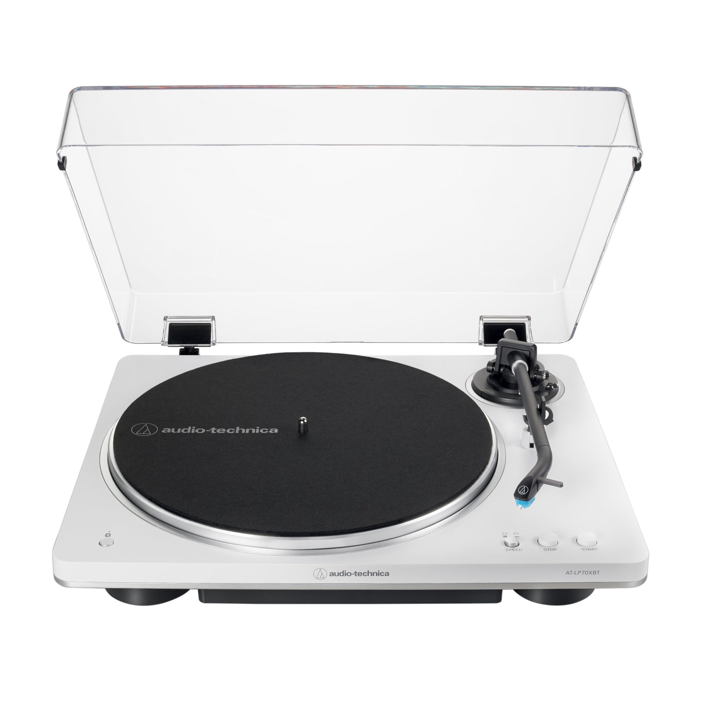 Audio-Technica AT-LP70XBT Automatic Wireless Belt-Drive Turntable - White/Silver