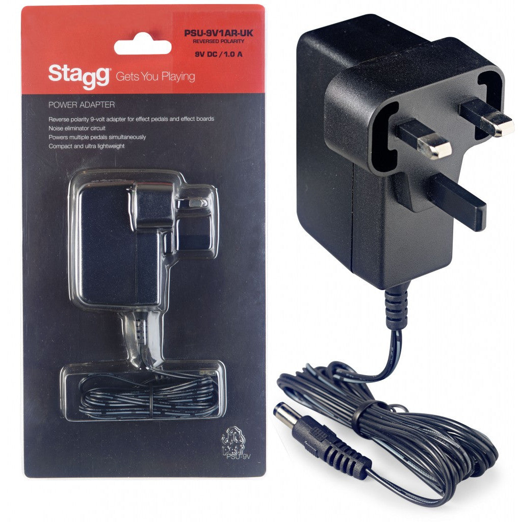Stagg 9V/1A DC Power Adapter - Reverse Polarity