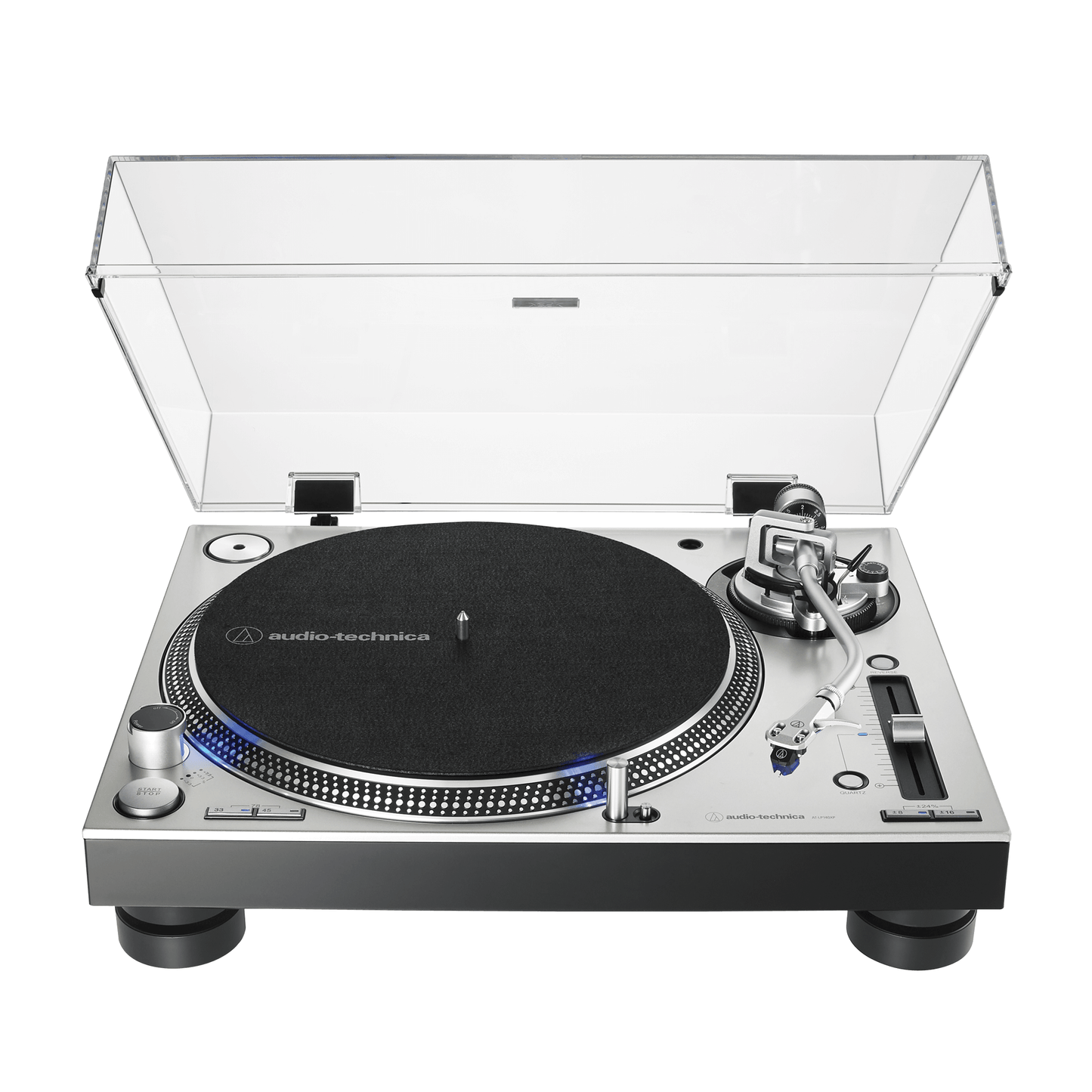 Audio-Technica AT-LP140XPBK Professional Direct Drive Manual Turntable - Silver