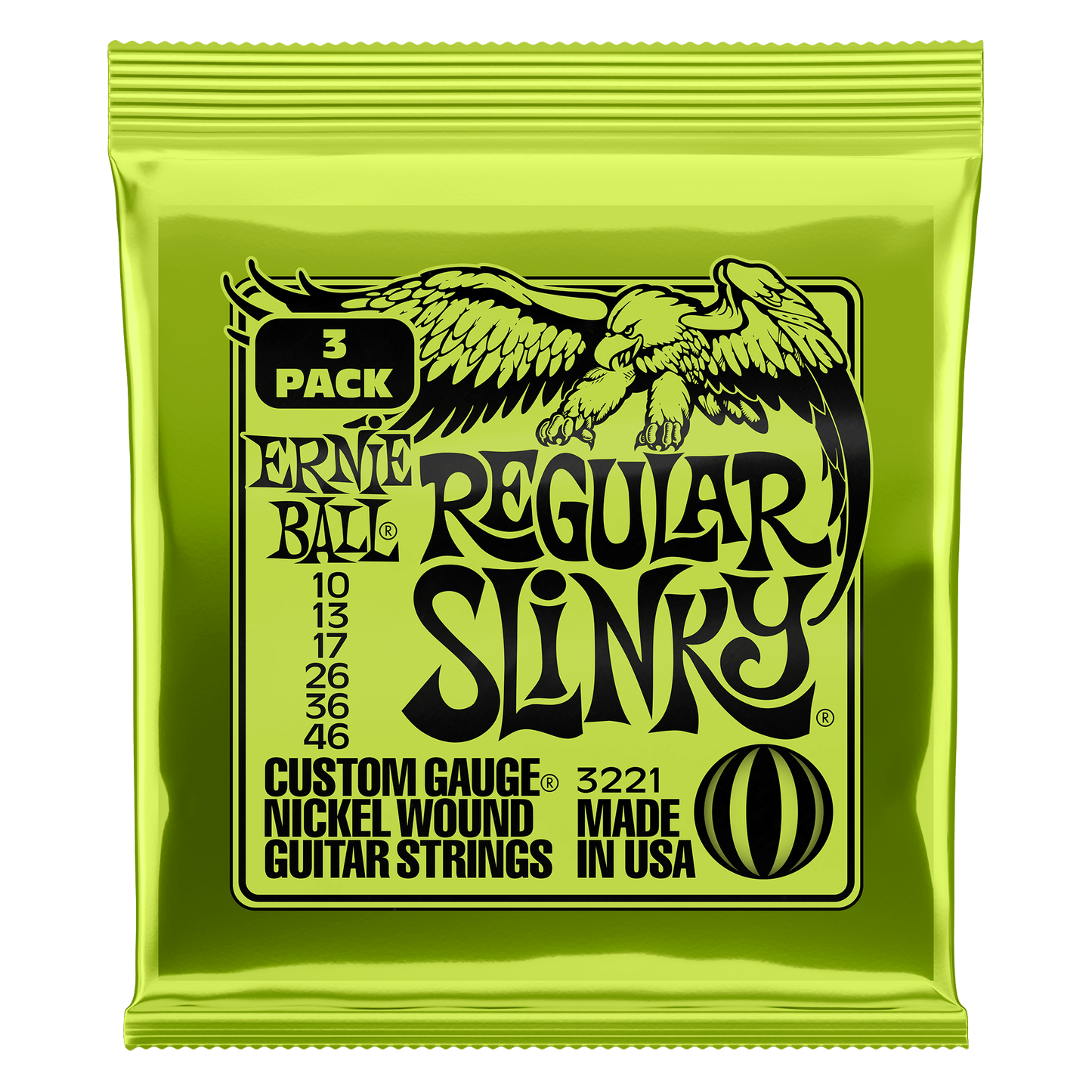 Ernie Ball Regular Slinky 10-46 (3 Set Pack)