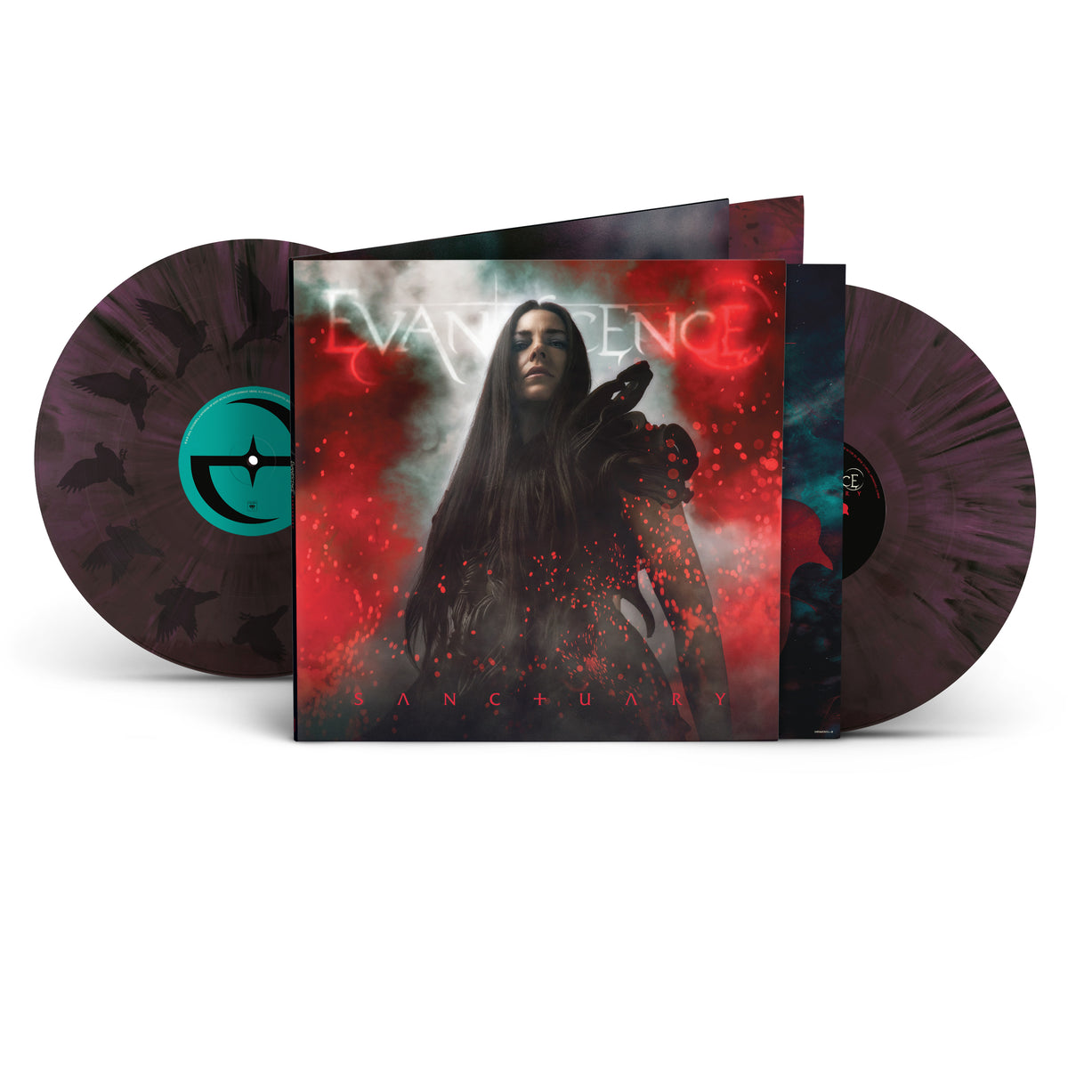 Evanesence - Sanctuary (Twlight Double Purple / Black Marble / Splatter) Vinyl Vinyl album with cover featuring a dark-themed design and text