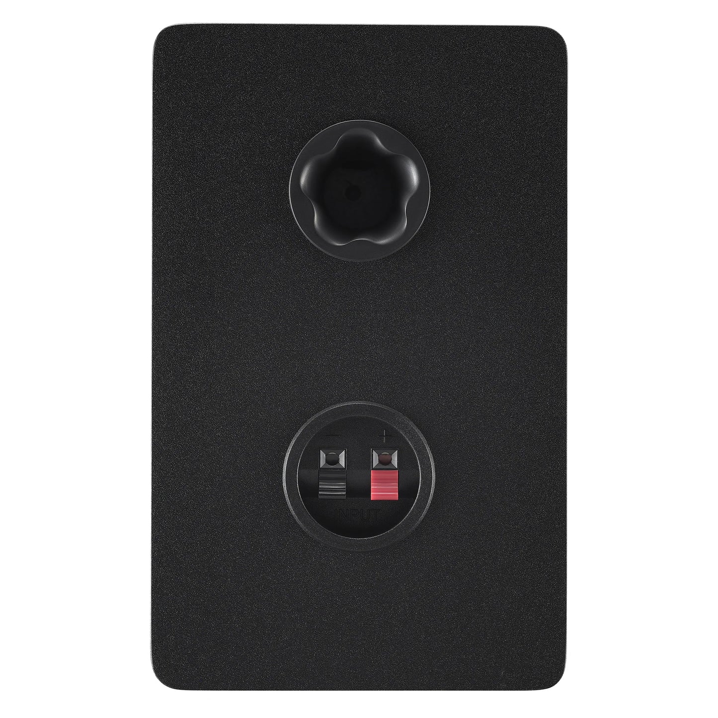 Yamaha HS4 Black wall plate with two sockets on a white background
