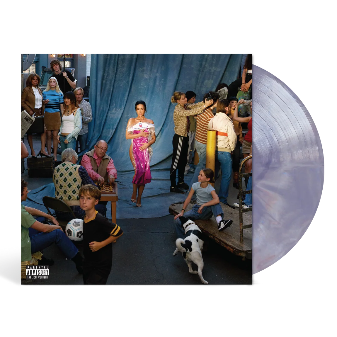 Demi Lovato - It's Not That Deep Vinyl record with a colourful album cover featuring people and a dog in a room.