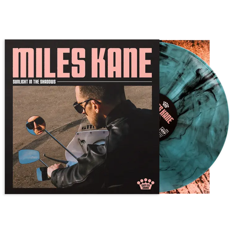 Miles Kane - Sunlight In The Shadows Vinyl record with 'Miles Kane' album cover showing a person in sunglasses and leather jacket.