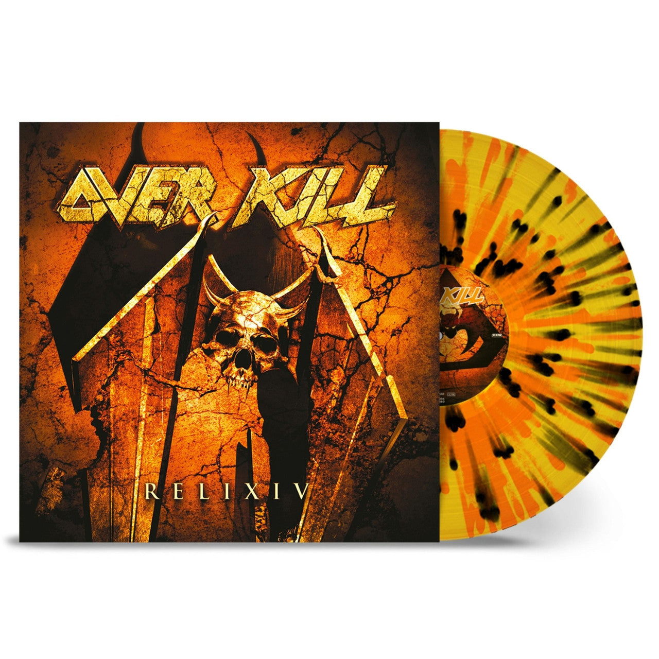 Overkill - Reli XIV (Yellow Orange Black Splatter) Vinyl