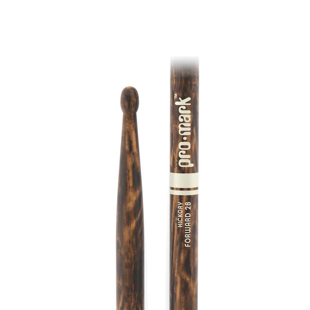 ProMark Classic Forward 2B FireGrain Hickory Drumstick - Oval Wood Tip Close