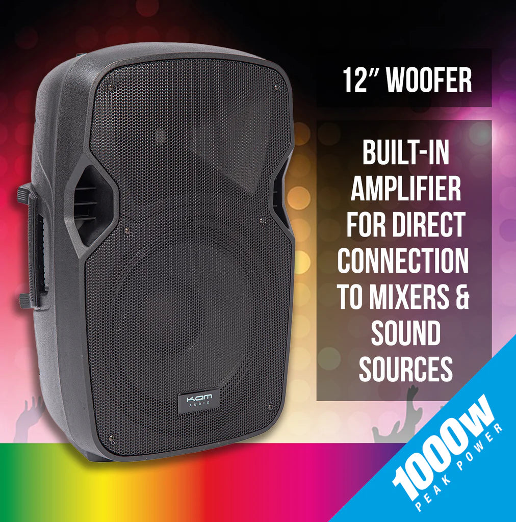 KAM RZ12A Active Speaker w/ Speaker Stand