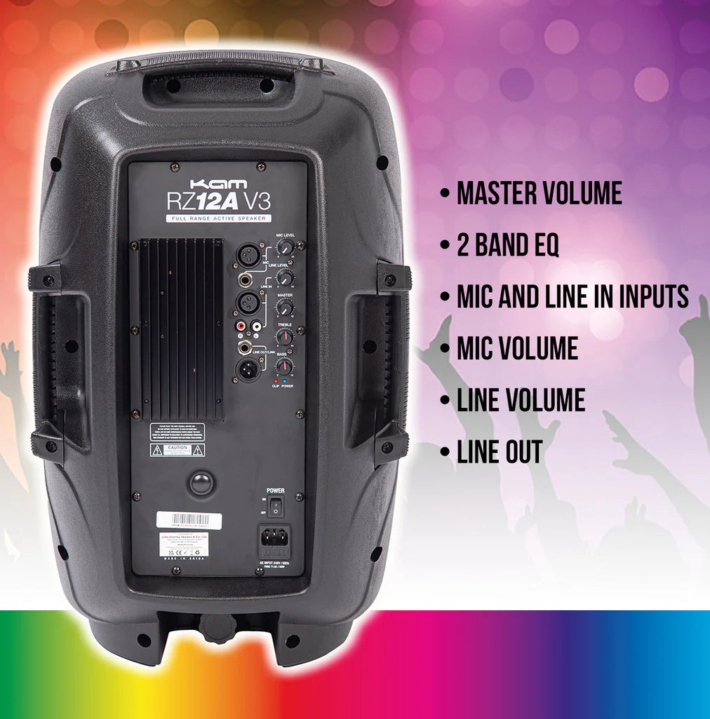 KAM RZ12A Active Speaker w/ Speaker Stand