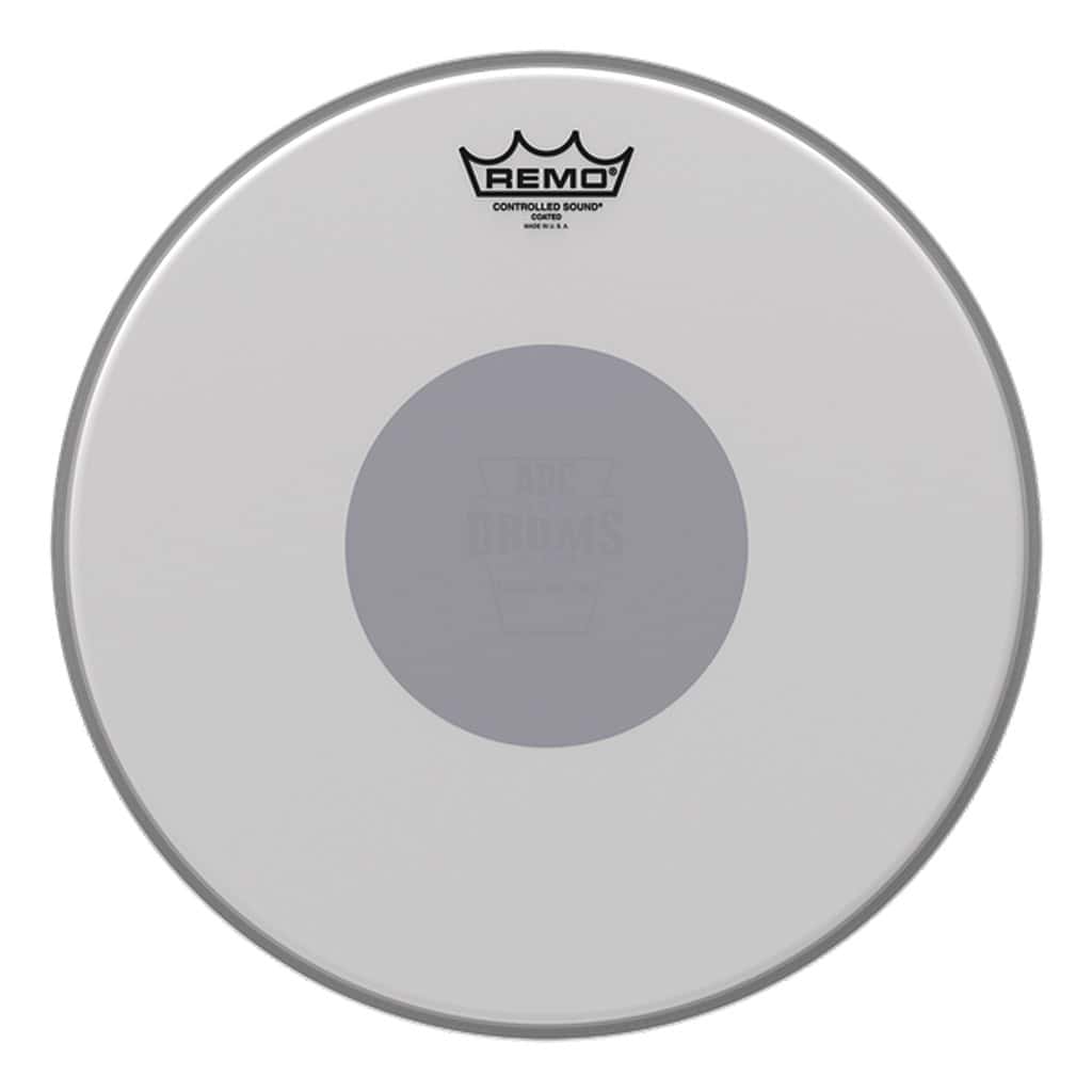 Remo Controlled Sound Coated Drum Head + Black Dot Bottom - 14
