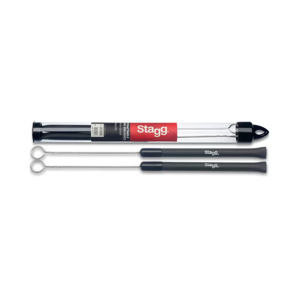 Stagg SBRU20-RM Telescopic Brushes - Rubber Handle