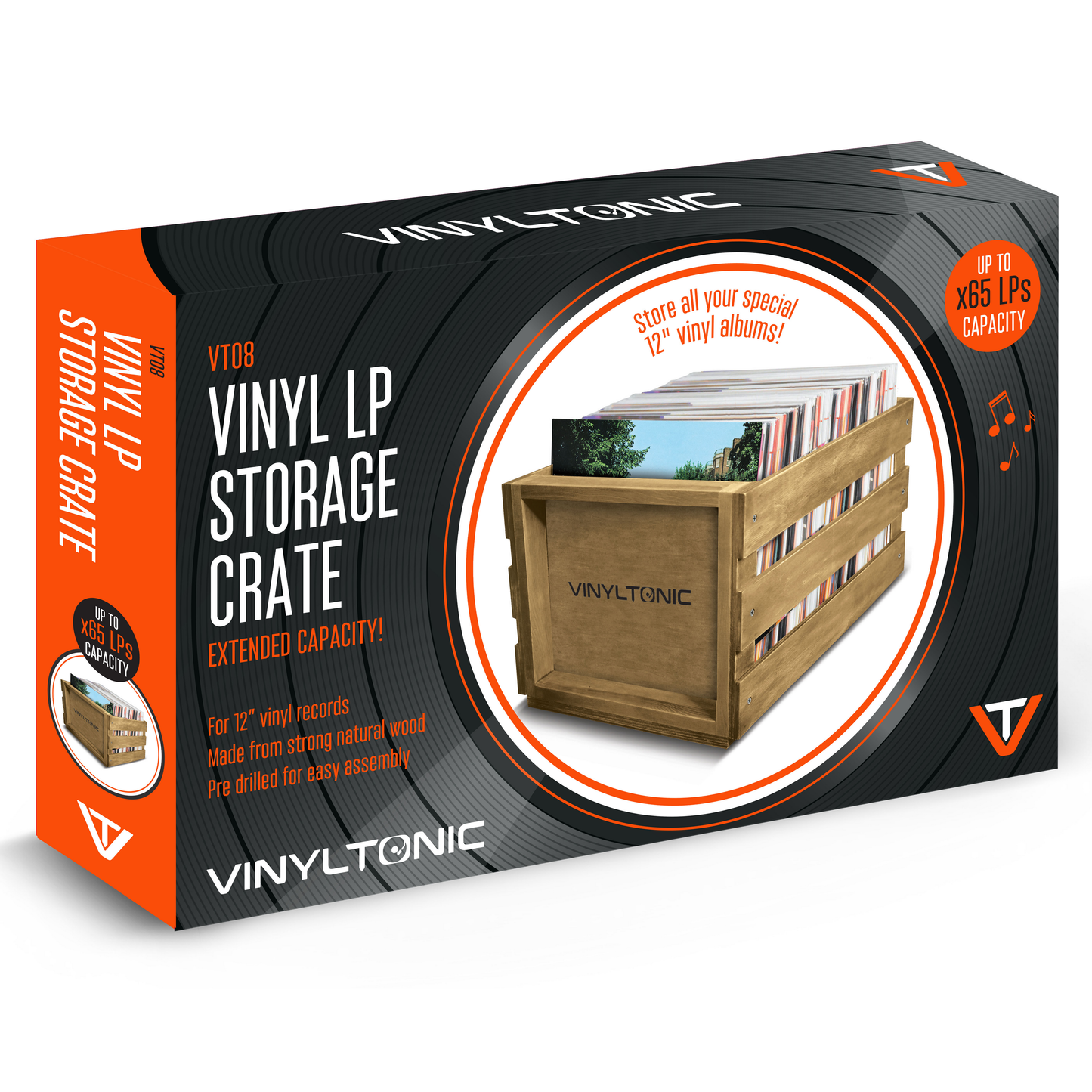 Vinyl Tonic LP Storage Crate (x65 LP)