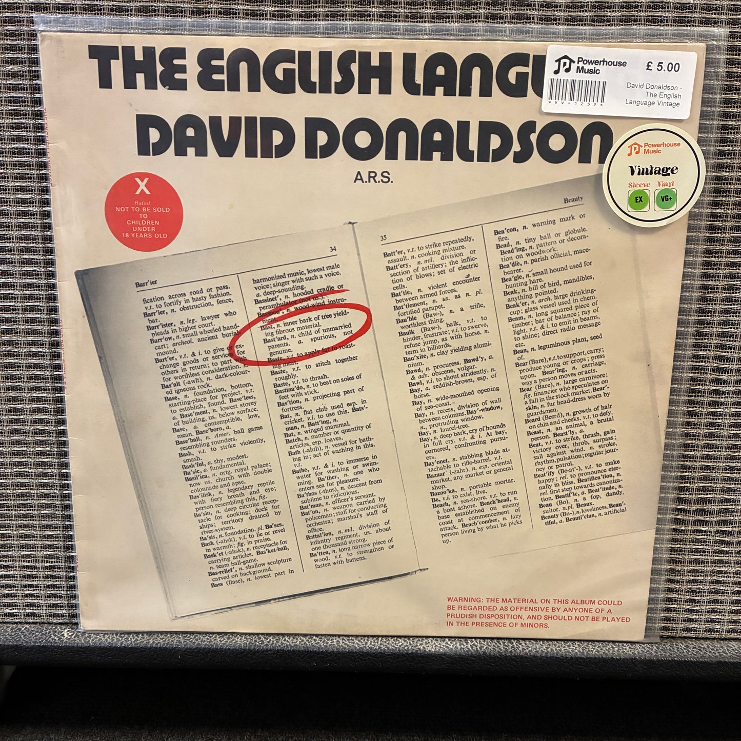 David Donaldson - The English Language Vintage Vinyl LP
