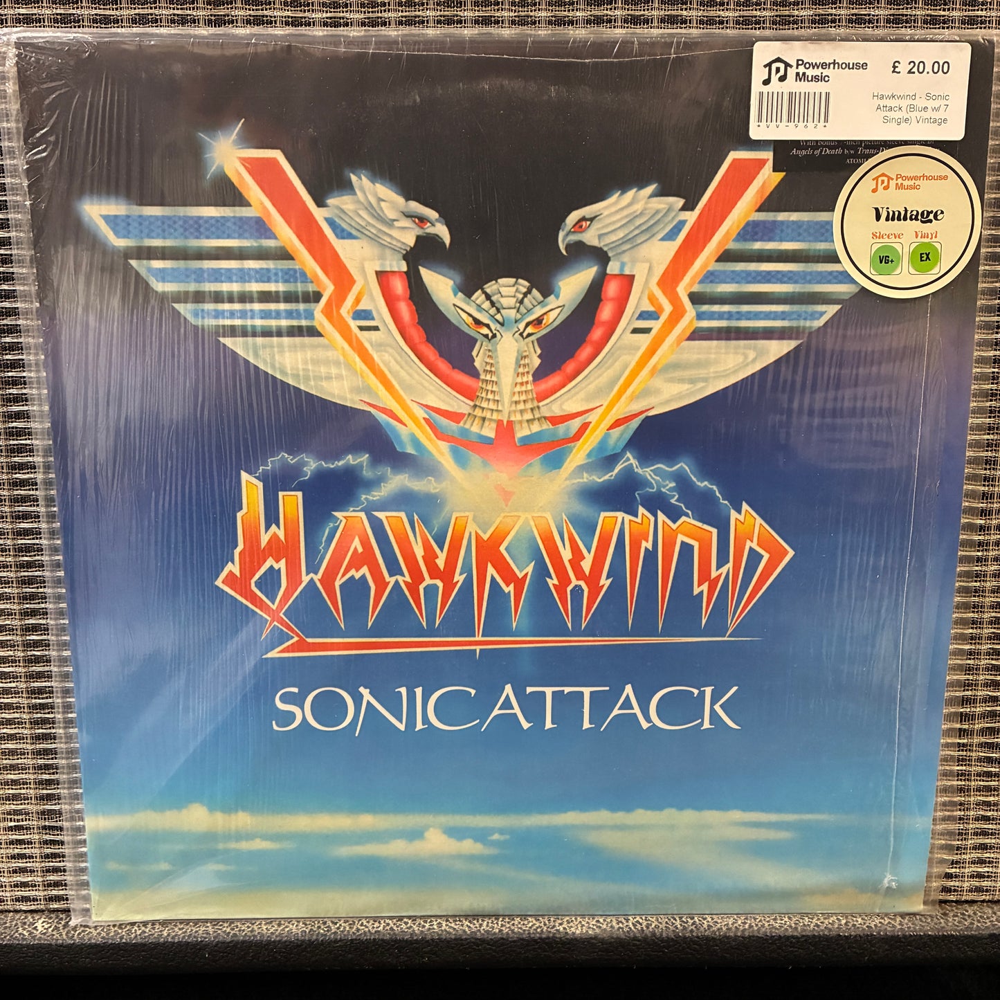 Hawkwind - Sonic Attack (Blue w/ 7" Single) Vintage Vinyl LP