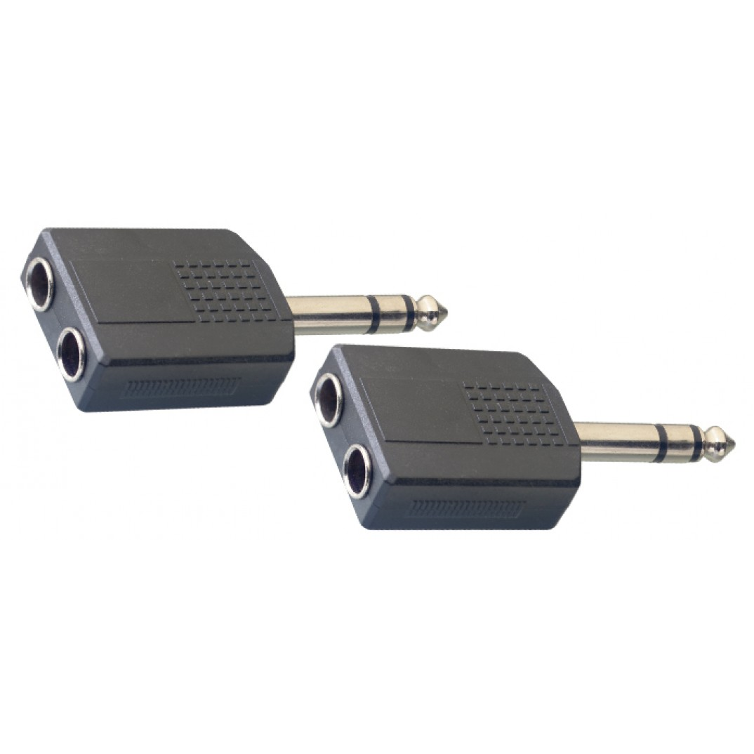 Stagg AC-PMS2PFH Stereo Jack Male to 2x Jack Female Adapter - 2 Pack