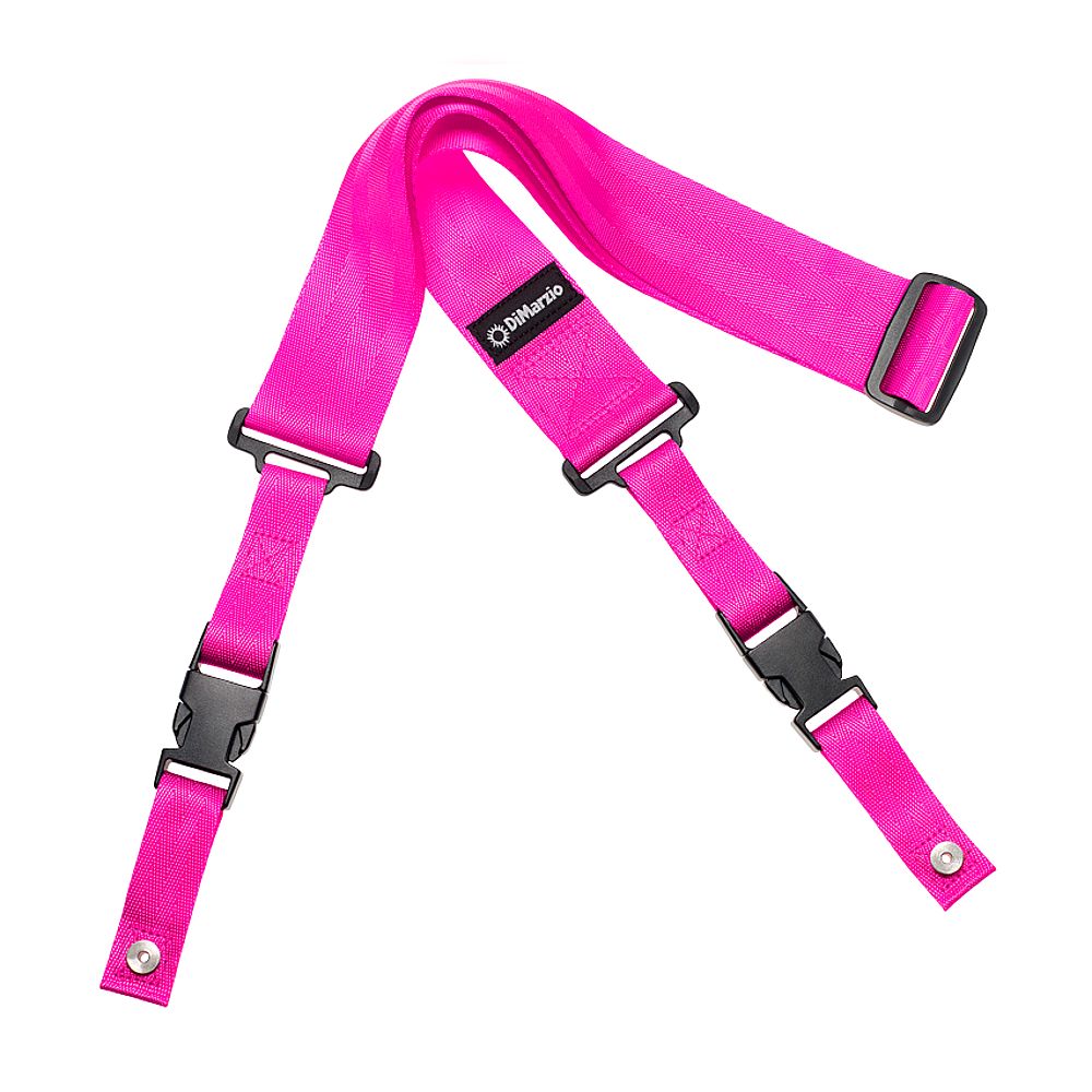 DiMarzio Cliplock Quick Release Guitar Strap - Neon Pink