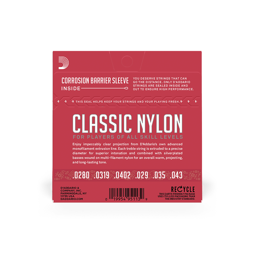 D'Addario EJ27N Student Nylon Classical Guitar Strings - Normal Tension
