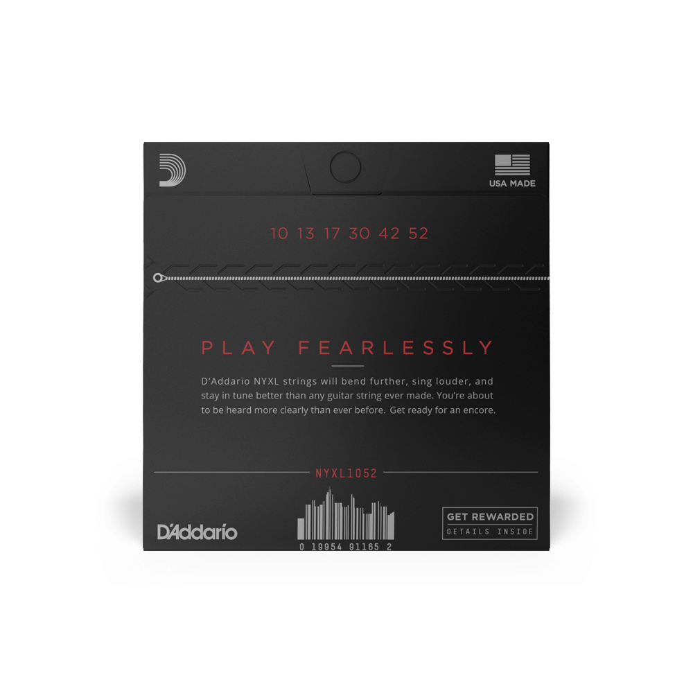 D'Addario NYXL1052 Nickel Wound Electric Guitar Strings - Light Top / Heavy Bottom 10-52