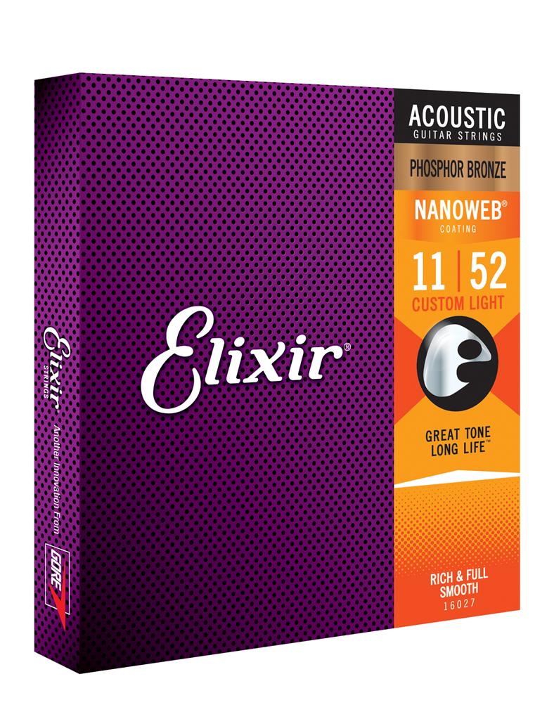 Elixir Nano Phosphor Bronze Acoustic Custom Light 11-52
