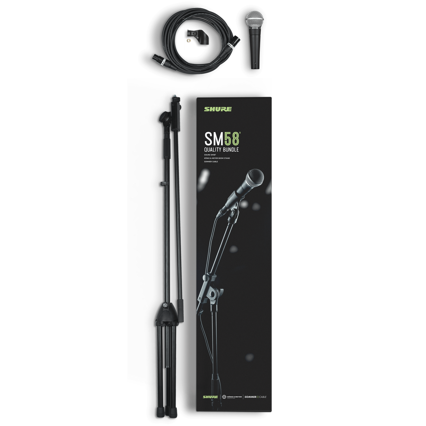 Shure SM58-KM-SOM Dynamic Vocal Microphone Bundle