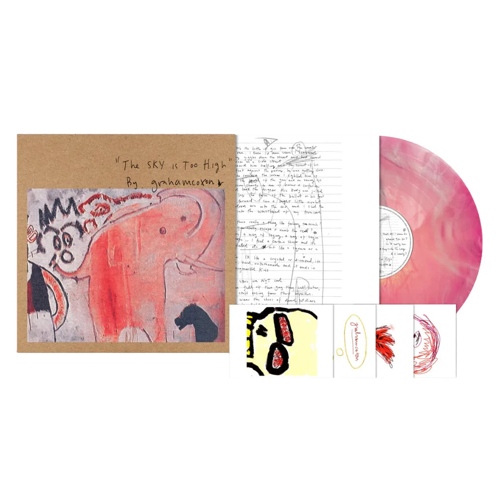 Graham Coxon - The Sky Is Too High Vinyl record set with artwork and text on a white background