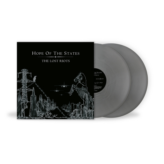 Hope Of The States - The Lost Riots Vinyl records with a black cover featuring artistic design and text.