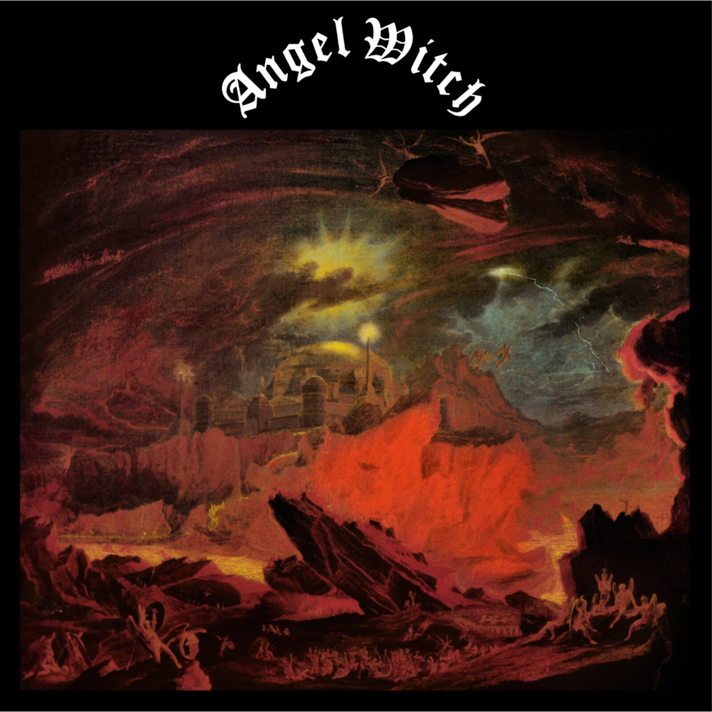 Angel Witch - Angel Witch Album cover with a dark, otherworldly landscape and 'Angel Witch' text.