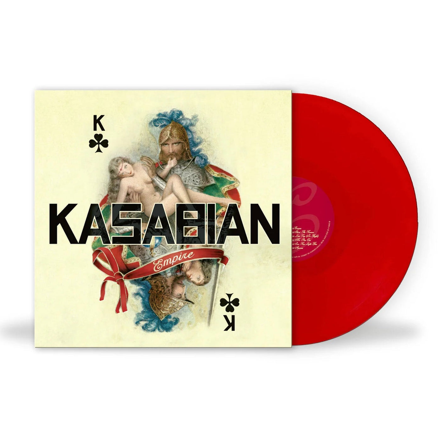 Kasabian - Empire Vinyl record with a colourful cover featuring a design and the word 'Kasabian' on a white background.