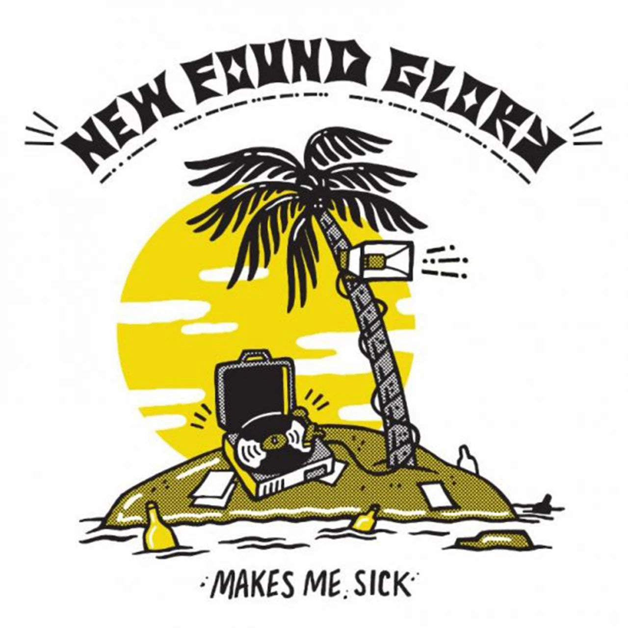New Found Glory - Makes Me Sick (UK Exclusive Tri-Color Yellow / White / Black) Vinyl