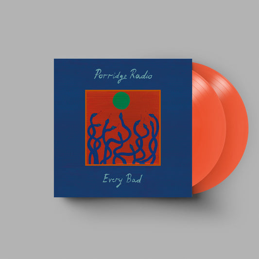 Porridge Radio - Every Bad Vinyl record with blue cover featuring 'Porridge Radio' and 'Every Bad' text on a grey background