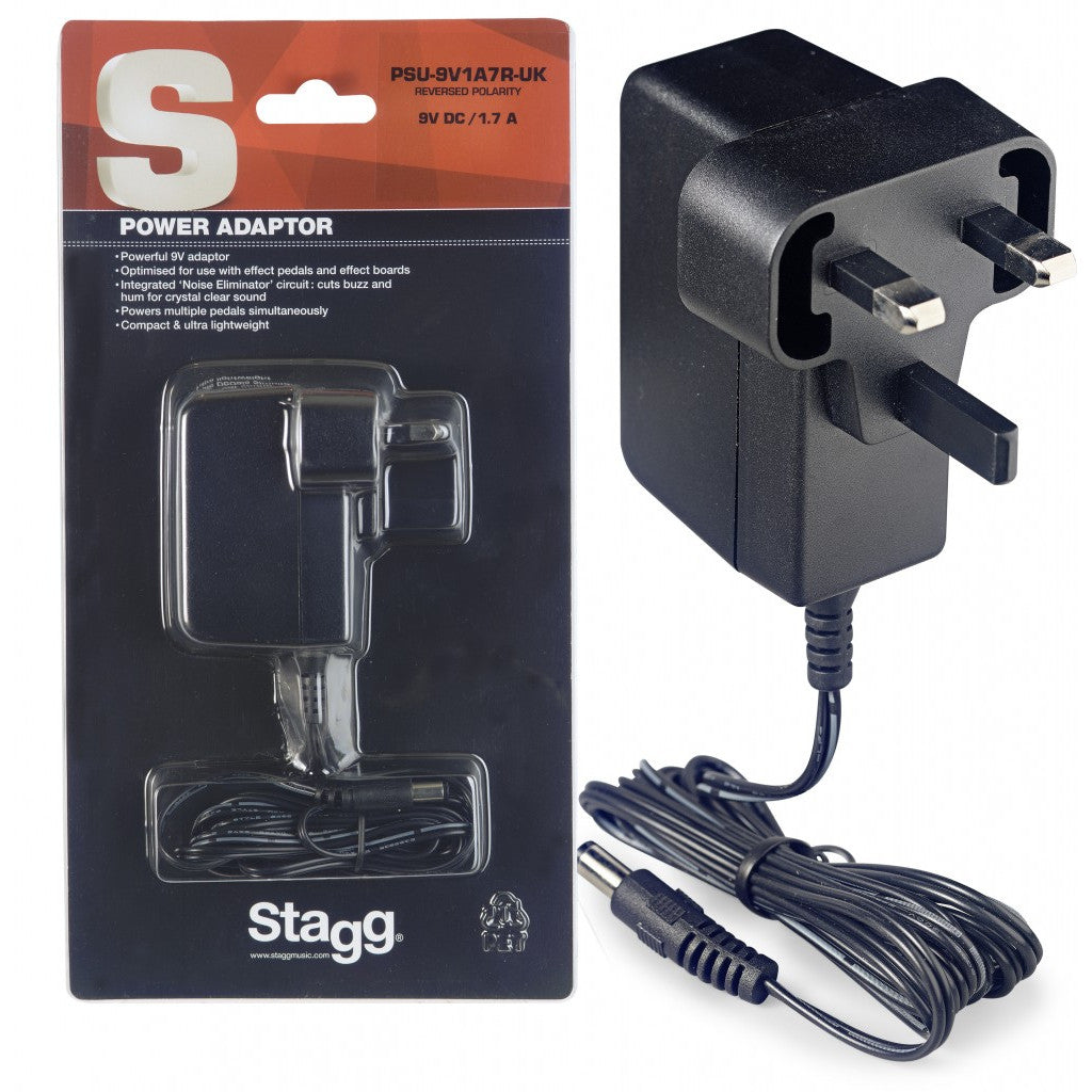 Stagg PSU-9V1A7R-UK Reverse Polarity 9v / 1.7a AC Adapter
