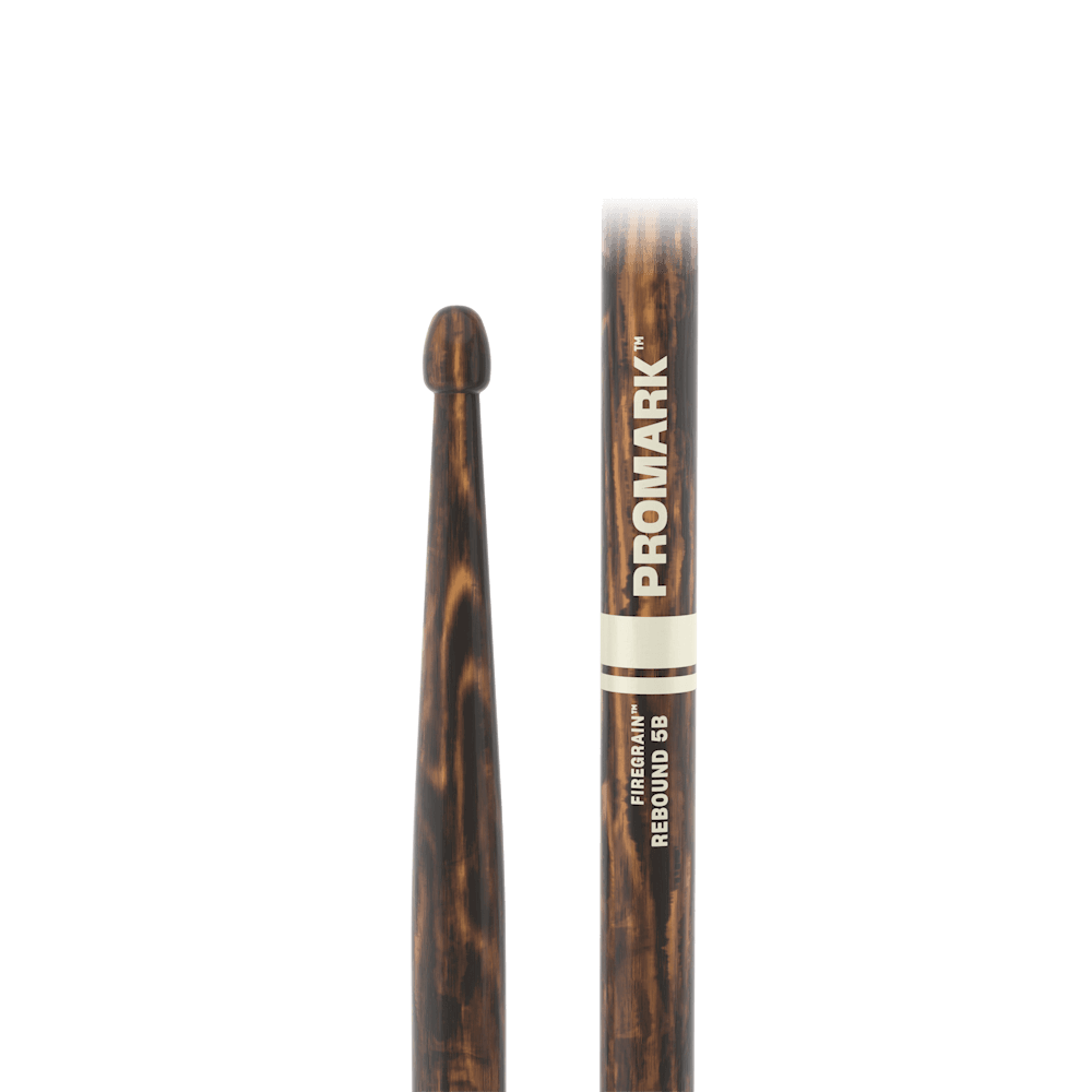 ProMark Rebound 5B FireGrain Hickory Drumstick - Acorn Wood Tip Close