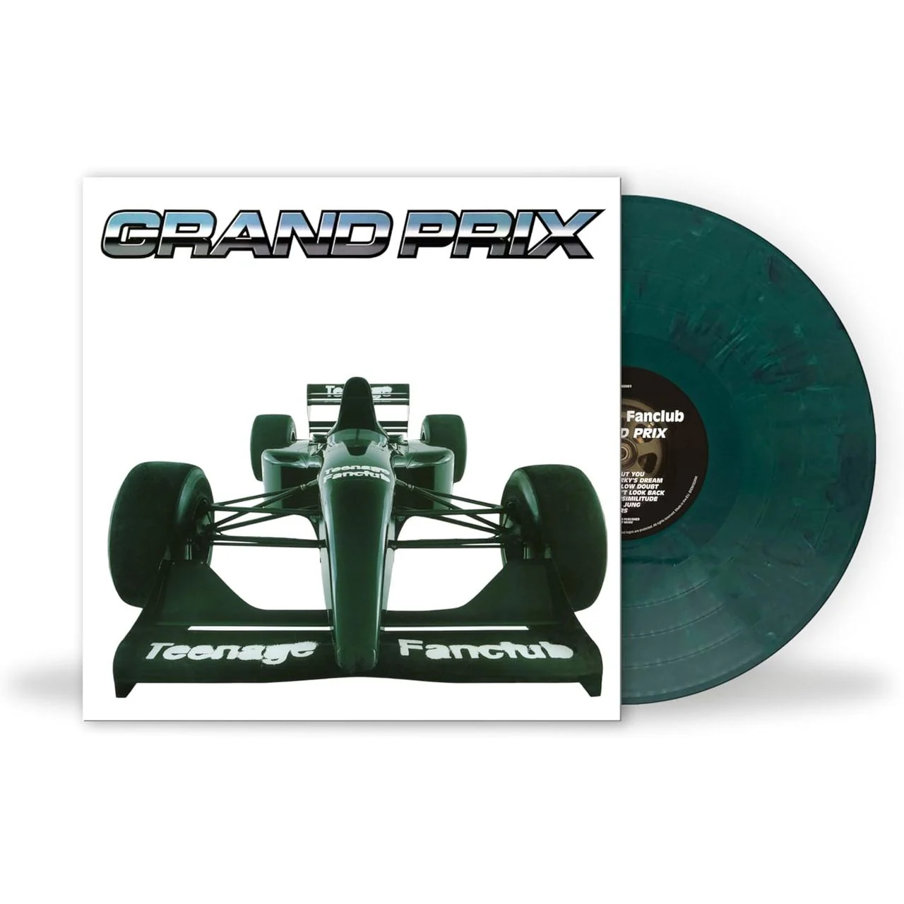 Teenage Fanclub - Grand Prix Vinyl record with a racing car design and 'Grand Prix' text on the cover.