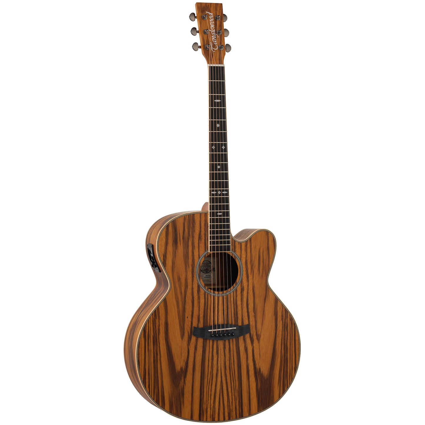 Tanglewood TRU7CEAZ Reunion Pro Super Jumbo Electro-Acoustic - Zebrano
