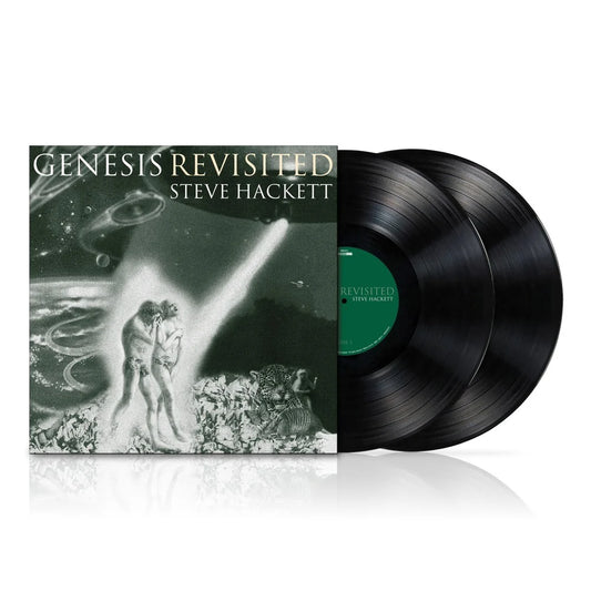 Steve Hackett - Genesis Revisited Vinyl Vinyl album 'Genesis Revisited' by Steve Hackett with cover and two black records on a white background