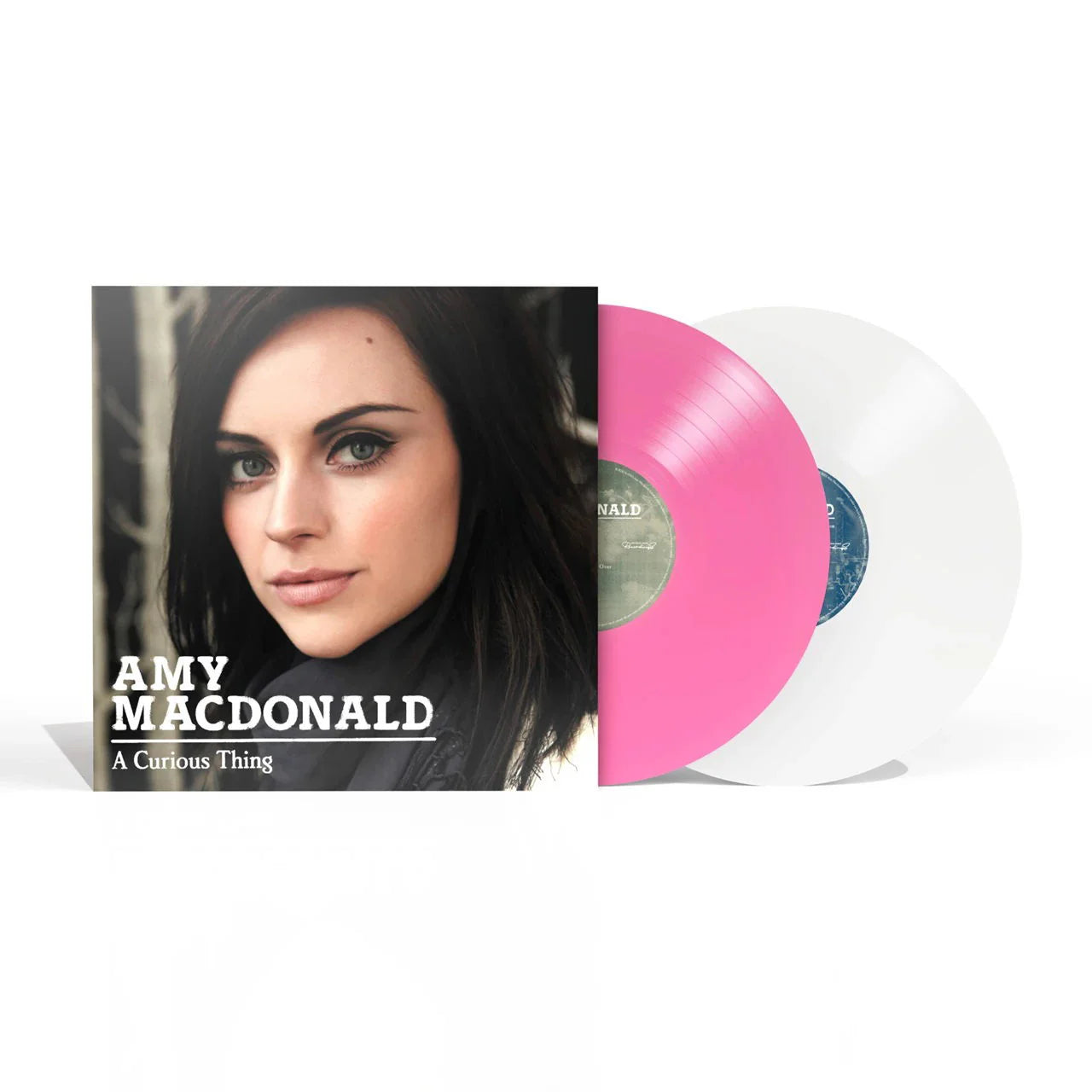Amy MacDonald - A Curious Thing Vinyl records with a cover featuring a woman's face and 'Amy Macdonald' text.