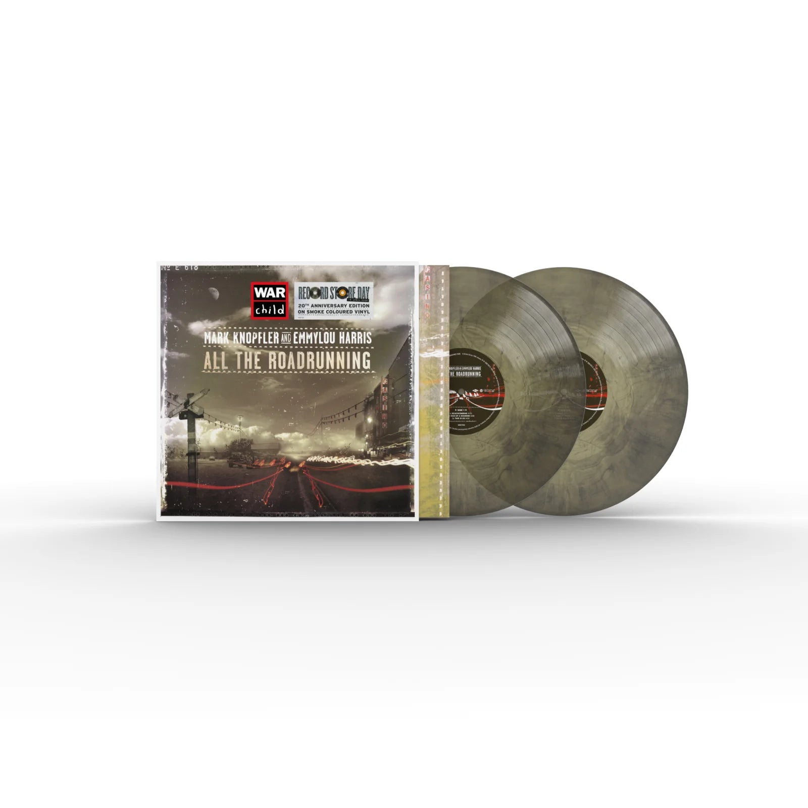 Mark Knopfler and Emmylou Harris - All The Roadrunning (Smokey Marble) Vinyl RSD26 Open