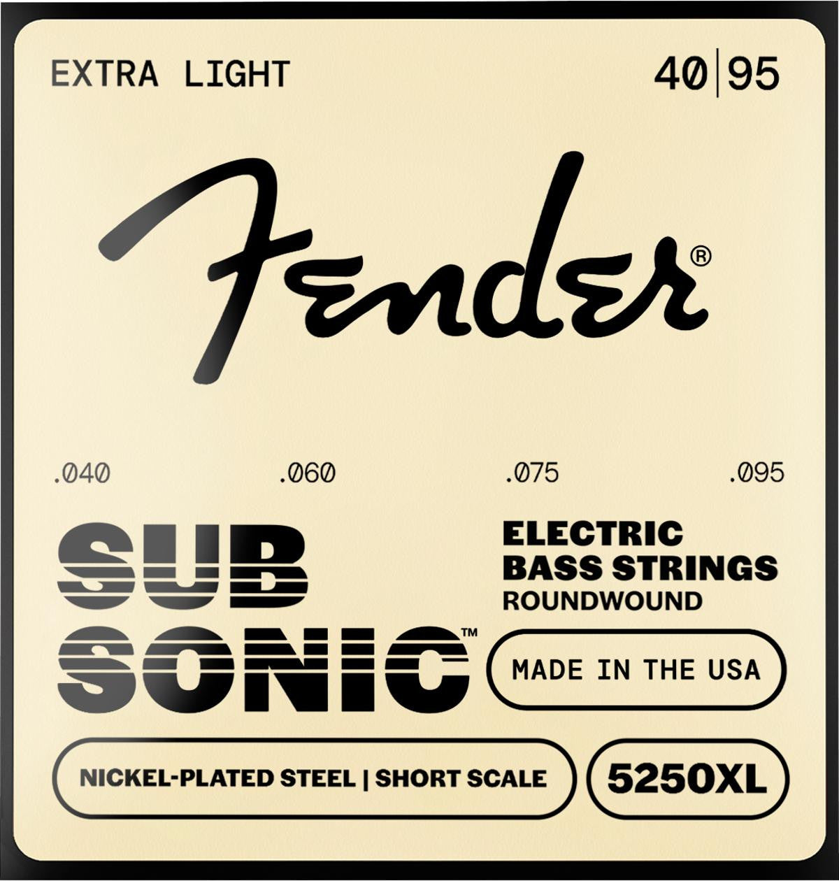Fender F250BASSVI Supersonic Bass VI Nickel Ball End Electric Strings 24-100