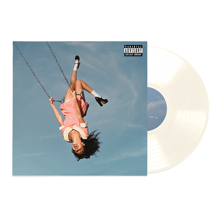 Olivia Rodrigo - you seem pretty sad for a girl so in love Vinyl record with a cover featuring a person on a swing against a blue sky.